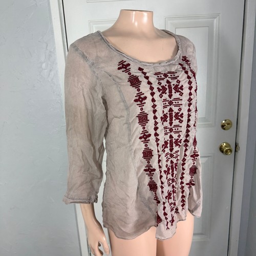 Ryan Michaels Western Damen Shirt Oberteil Small bestickt Cupro Viskose SS30 - Bild 4 von 5