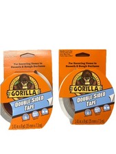 Gorilla Double-Sided Tape Rolls 1.41 in. x 8yd Indoor/Outdoor 2 Pack