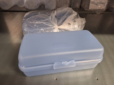 Tupperware Maxi Twin Brotdose Eckig Blau