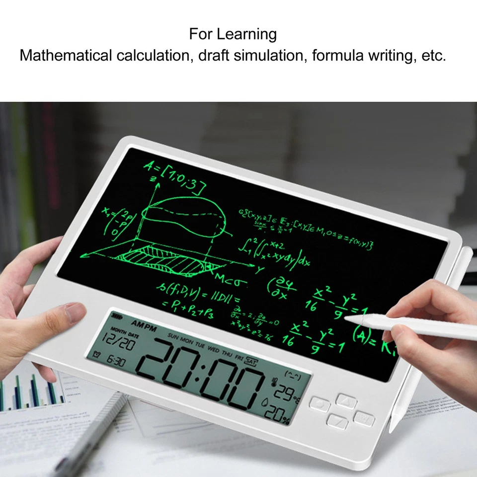 Elektronischer Kalender Mit Notepad LCD Schreibbrett Digitale Datumsuhr Sch CU - Bild 3 von 4