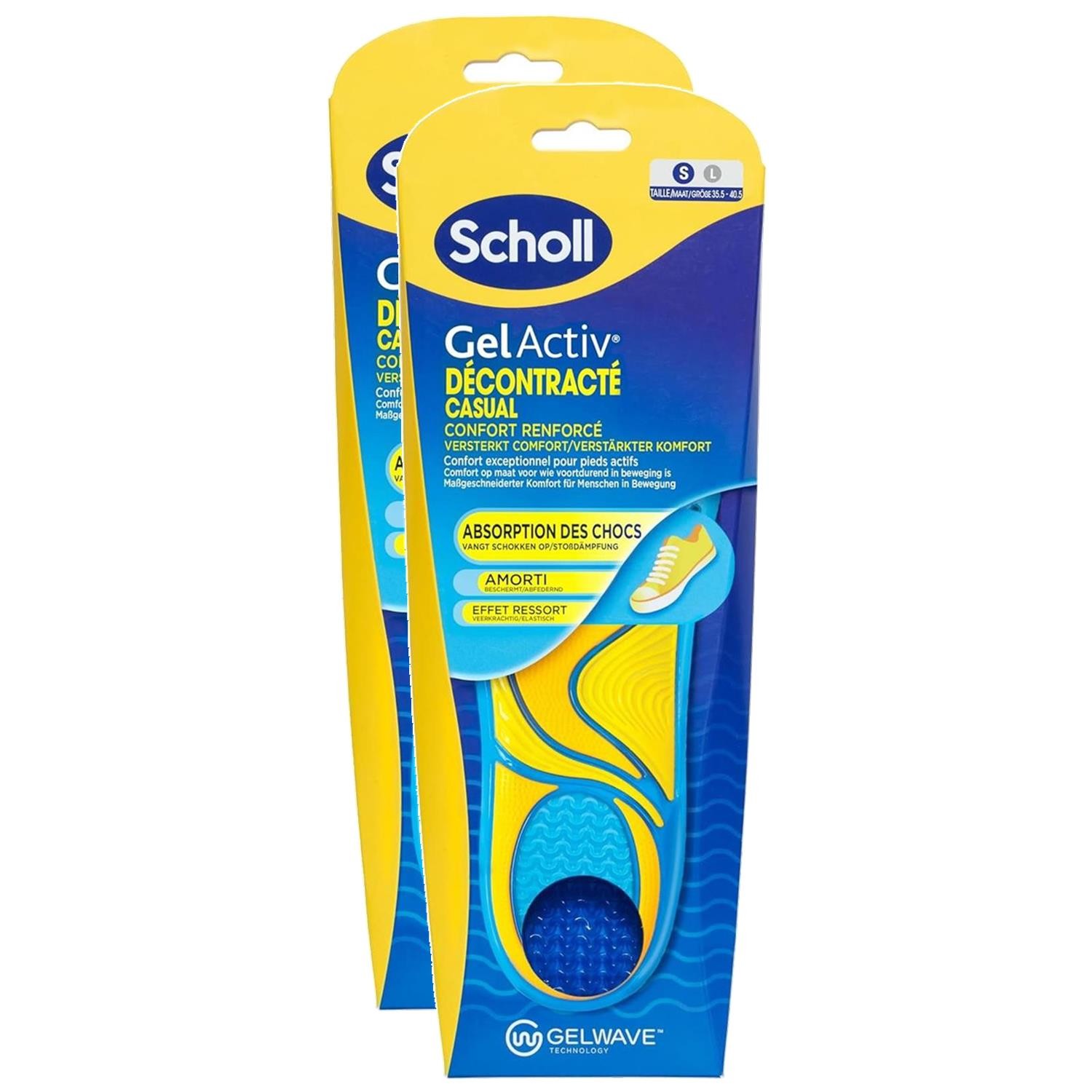 Semelles GelActiv Scholl décontractées : confort de marche pour les journées actives des femmes