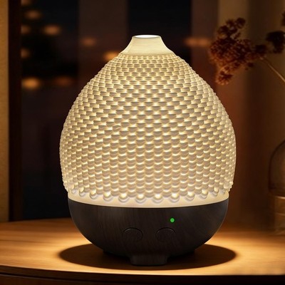 Essential Oils Diffuser Ceramic 250ml - Ultrasonic Aromatherapy Diffuser 3D P...