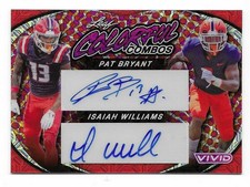 PAT BRYANT / ISAIAH WILLIAMS 2024 Leaf Vivid DUAL RC AUTO #5/8 Colorful Combos