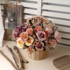 Realistic Artificial Rose Bouquet For Wedding and Home Decor Decorative Flowers