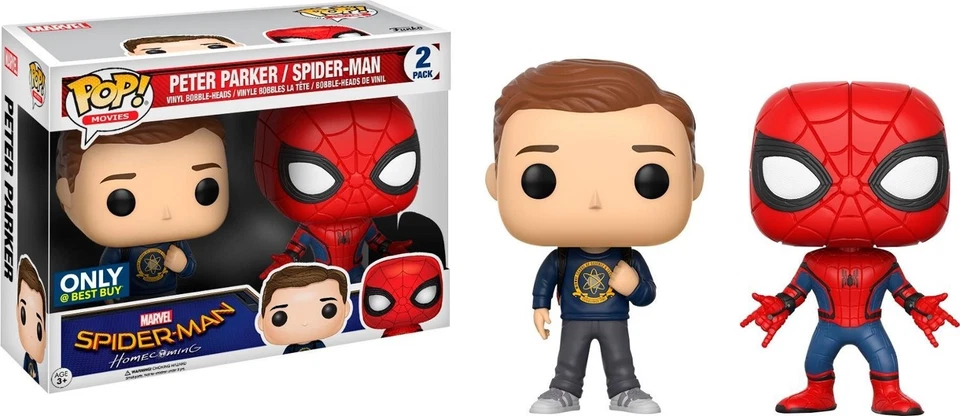 Funko POP MARVEL Spider-Man Homecoming Peter Parker Y Spider-Man Exclusivo - Imagen 1 de 1