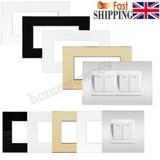 1-10PC Finger Plates Light Switch Single Double Plug Socket Surround Panel Cover