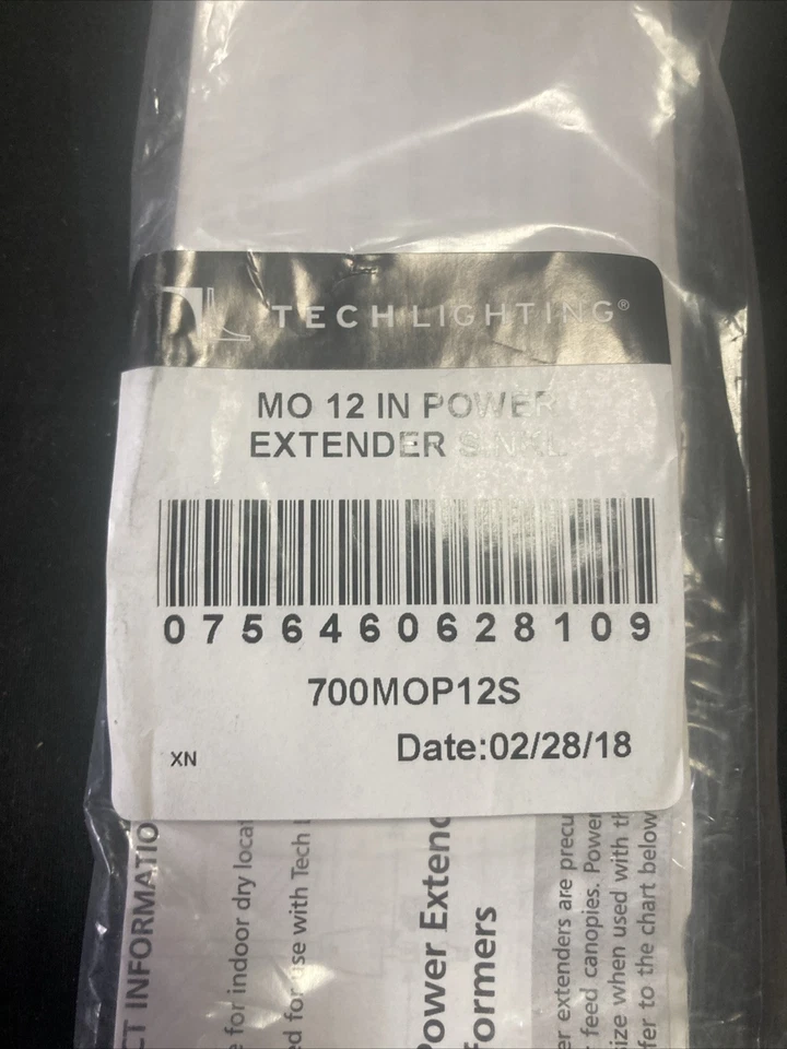 Tech Lighting MO 12 inch power extender satin nickel 700MOP12S - Image 3 of 4