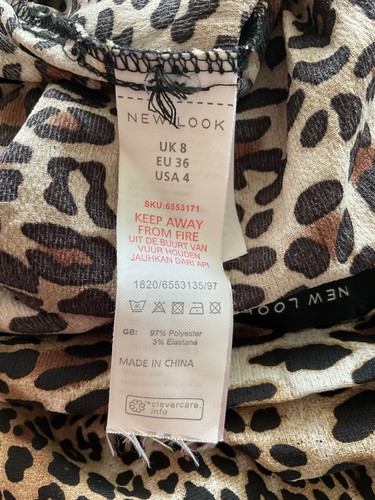 New Look Playsuit Size 8 Leopard Print - Picture 6 of 6