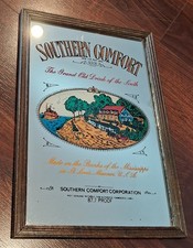 Vintage Southern Comfort Advertising Mirror Bar Decor Whiskey Decor Man Cave EUC