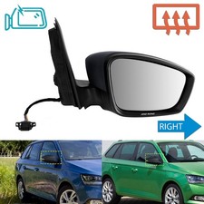 Rechts Außenspiegel beheizbar spiegelglas+blinker für Skoda Fabia III NJ3