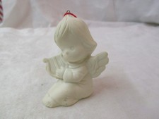Vintage ceramic Christmas Ornament bisque Angel 14