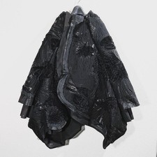 USED COMME DES GARCONS 21AW JACQUARD/NONWOVEN TRAPEZE JACKET GOOD