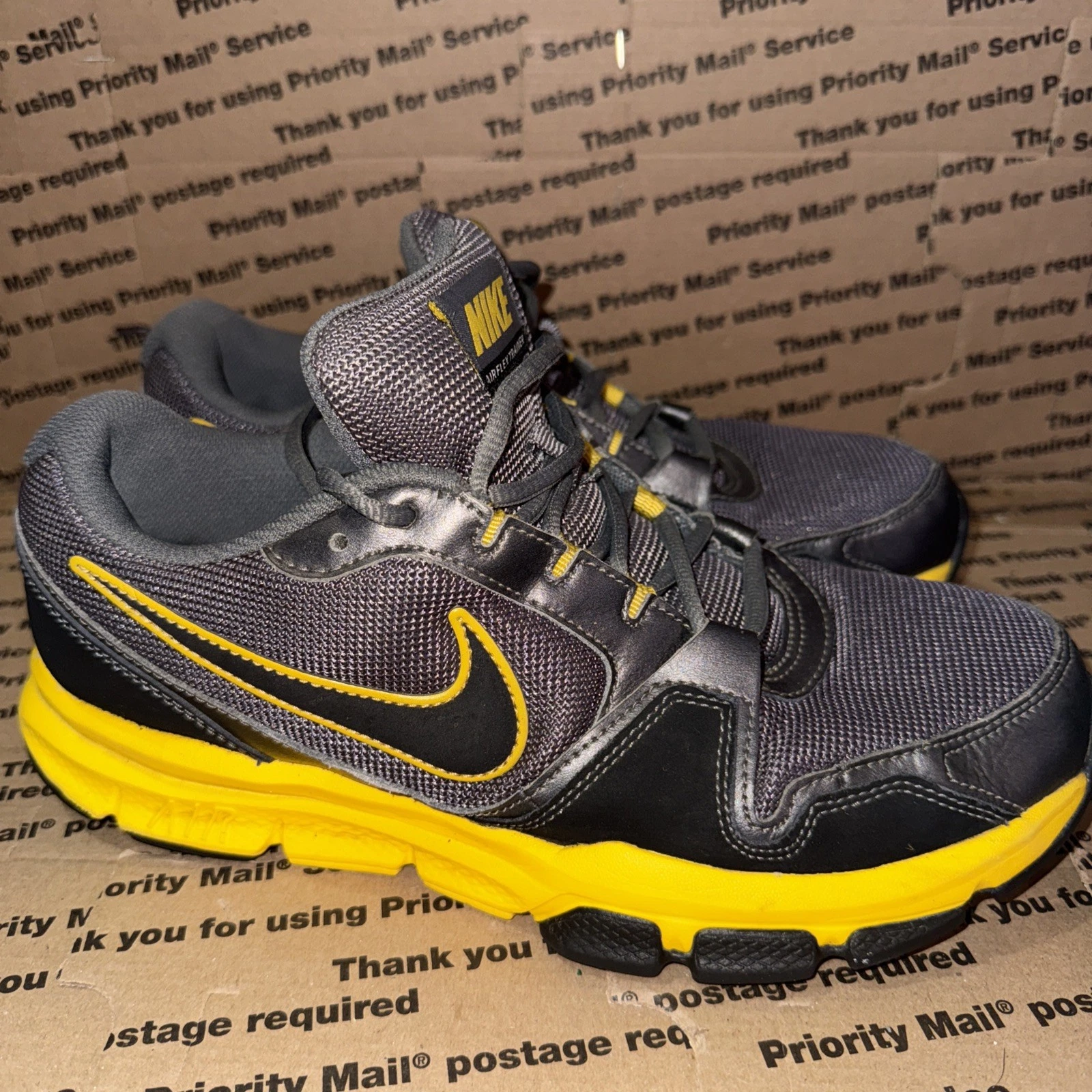 NIKE AIRFLEX TRAINER VINTAGE 2011 GRIS JAUNE 429632 001 TAILLE 8