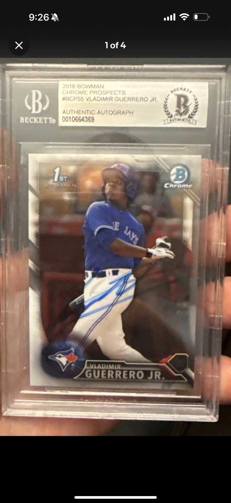 2016 Bowman Chrome Prospects #BCP55 Vladimir Guerrero Jr. (RC) Authentic AUTO 🔥