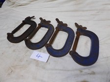 Set of Four Record 4" G Clamps - 4" Capacity - Made in England (4)