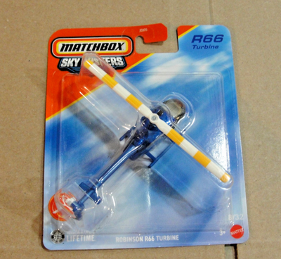 #ad 2026 Matchbox Sky Busters ROBINSON R66 TURBINE HELICOPTER Blue $17.00