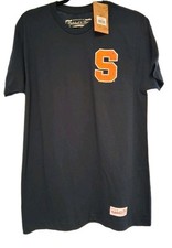NEW Mitchell & Ness Syracuse University NCAA Emblem Yankee Stadium T-Shirt Med