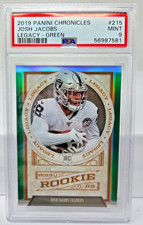 2019 Legacy GREEN REFRACTOR Packers JOSH JACOBS Rookie Card /49 PSA 9 MINT