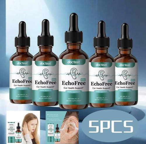 5PCS Gocce di Acufene Senza Eco, Sollievo dall'Acufene EchoFree per Orecchie che Squillano