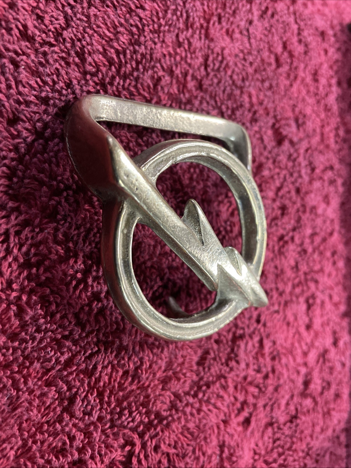 Vintage 1970s Trinity Solid Brass Lightning Bolt … - image 2