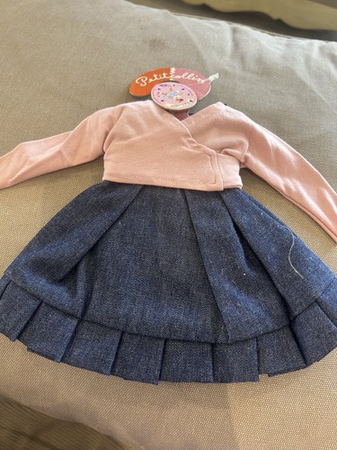POUPÉE ANCIENNE, ROBE et GILET en velours pour POUPÉE des années 1920