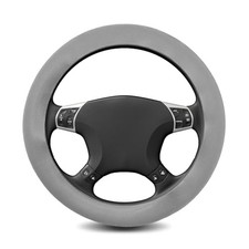 Silicone Steering Wheel Cover - Thicker Universal Stretchy  Anti-Slip Gray