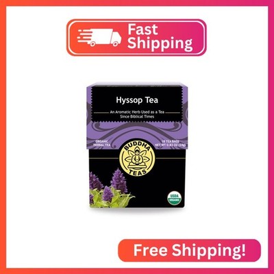 Buddha Teas Organic Hyssop Tea - OU Kosher, USDA Organic, CCOF, 18 Bleach-Free T