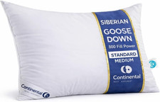 Siberian Goose down Pillow 800 Fill Power White Goose down 400 Thread Count 100