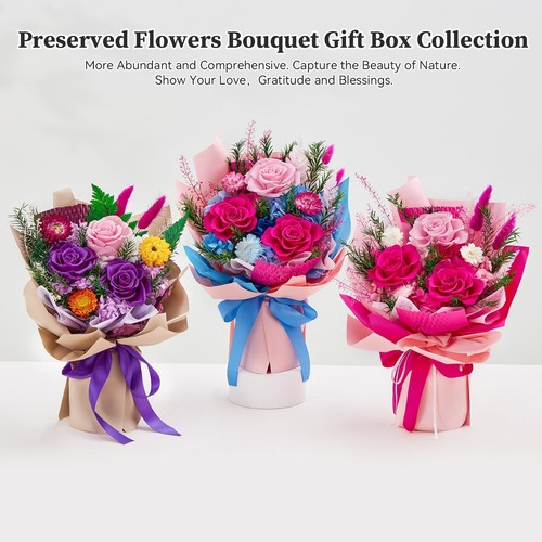 Forever Flowers, Preserved Flowers Bouquet Birthday Gifts for Women, Mother's... - Picture 6 of 7