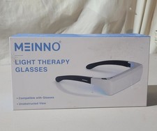 MEINNO Light Therapy Hlasses Portable And Wearable Light Therapy Lt Blue In Case
