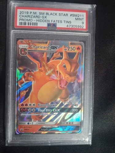 PSA 9 - 2019 Pokemon Hidden Fates Tin Charizard GX #SM211 - Black Star Promo