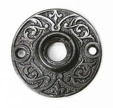 One Antique Victorian Eastlake Escutcheon Rosette Door Plate Backplate