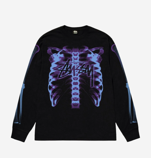 【STUSSY】 Rib Cage LS T-Shirt Black Stussy Rib Cage LS T-Shirt, Black (100% Authentic) | eBay