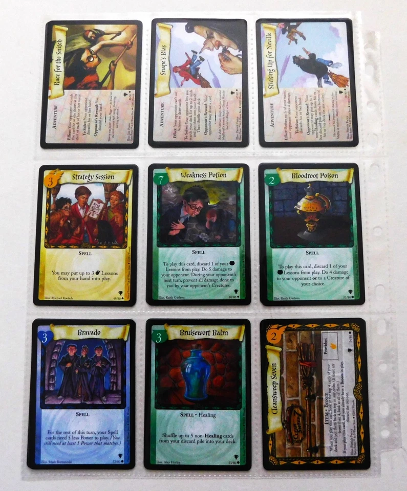 Harry Potter TCG Quidditch Cup Full Card Set 80/80 Inc Foil Holos etc - Image 4 of 4