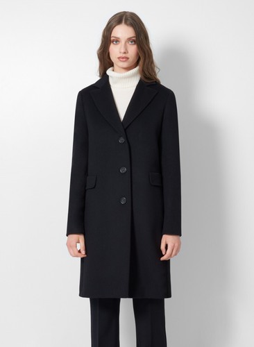 ICONS BY CINZIA ROCCA Virgin Wool Walker Coat Black US - 12 ITA - 48 Italy - Picture 4 of 5