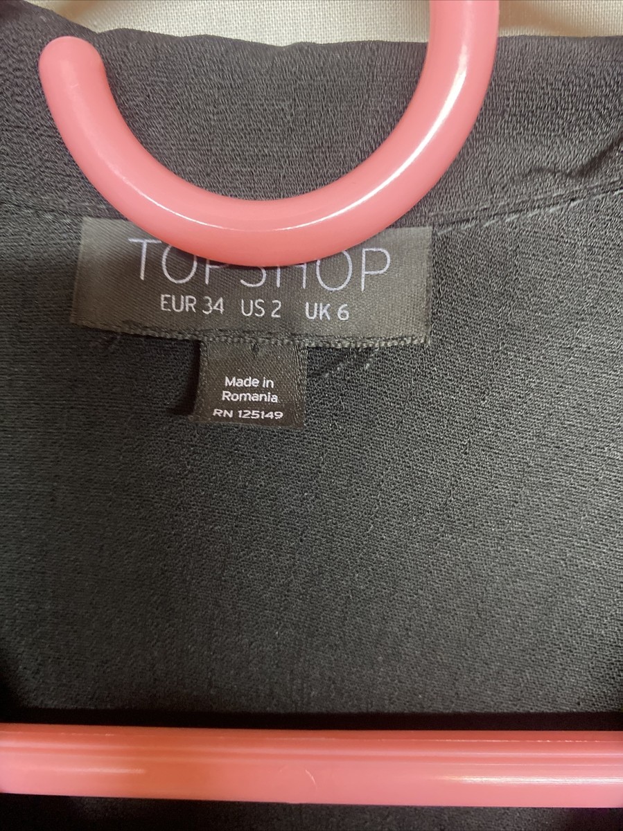 Top Shop Women Long Sleeve Jacket V-Neck Button Up Front Shirt