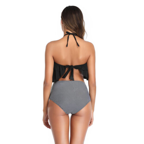 Women's High Waist Bikini Set Swimsuit Ruffle 2 PCS Beach Bathing Swimming Suit - Picture 9 of 64
