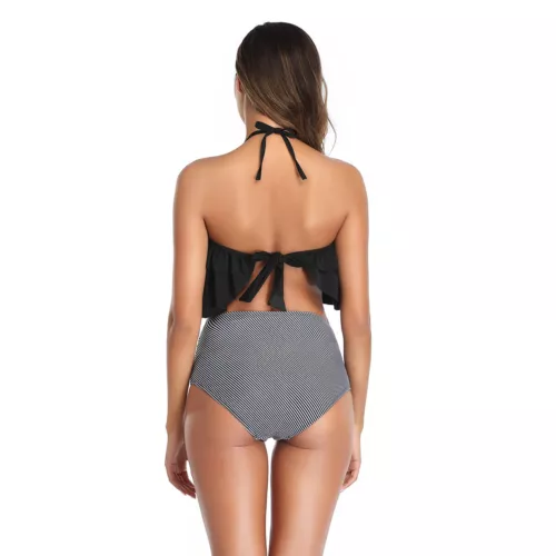 Two Piece Women Sexy Tankini Swimsuits High Waisted Ruffle Strappy Swimwear US - Picture 44 of 47
