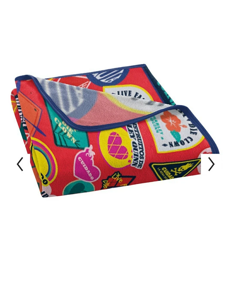 DC Comic's Suicide Squad Live Fast Super Plush Throw Soft Blanket Colorful 46x60 - Image 3 of 3