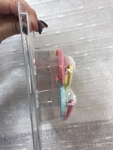 4 Piece Disney Baby Princess Pink Ortho Pacifiers Binkys Soothers Crown NEW - Picture 7 of 11