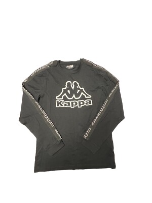 Kappa Men's Logo Tape Elom Long Sleeve Tee Shirt Black