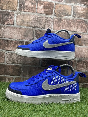 Nike Air Force 1 Low 07 Under Construction Uk Größe 4,5 Blau Turnschuhe GS