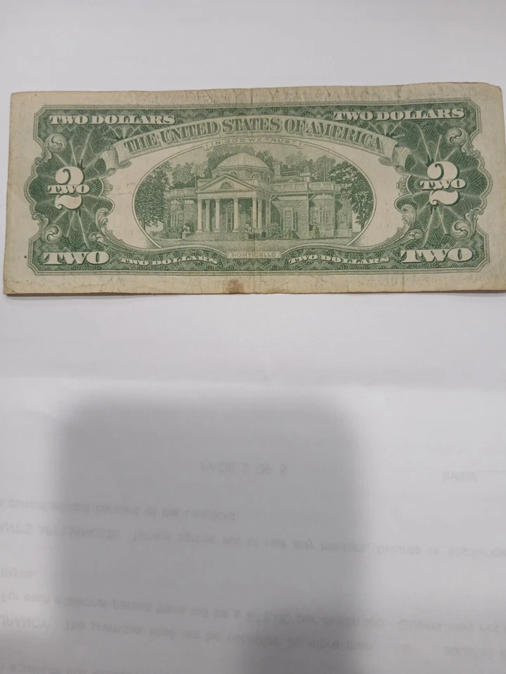 1963A 2 Dollar Red Seal Collectible Note! A must ha ve for collectors - Image 2 of 2