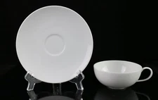 KPM Urbino White Flat Cup & Saucer Set (Multiple Available)