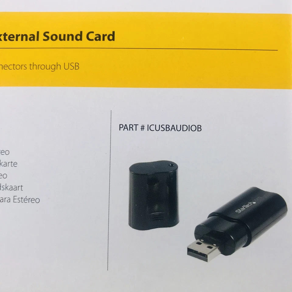 Startech USB Sound Card, 3.5mm audio adapter to USB, External ICUSBAUDIOB - Image 2 of 4