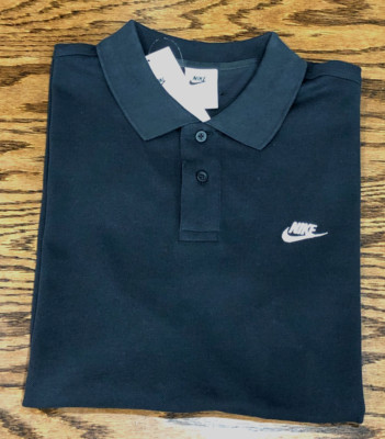 *NEW* Men NIKE CLUB COURT GOLF DRI-FIT ESSENTIALS POLO BLACK (FN3894 010) 