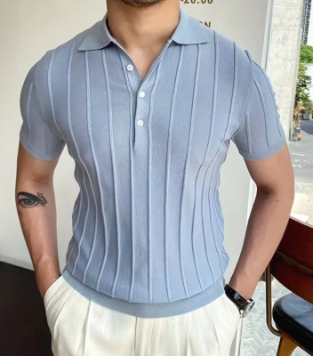 トップス BoTT Button Down Knit Polo L BoTT / BUTTON DOWN KNIT POLO / NAVY | Sophomore