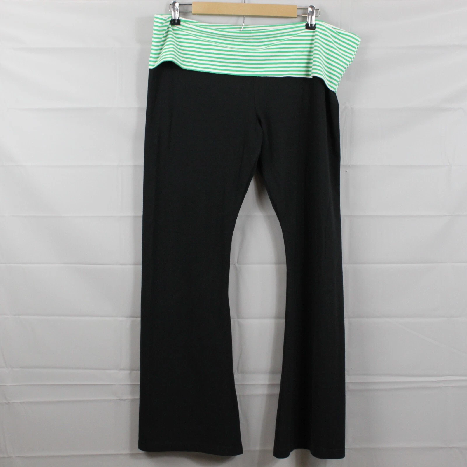 victoria-secret-vs foldover flare green y2k yoga leggings