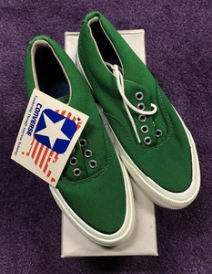 Vintage 80s Converse Skidgrip Sneakers Size 3 Boys Green USA New In Box |  eBay