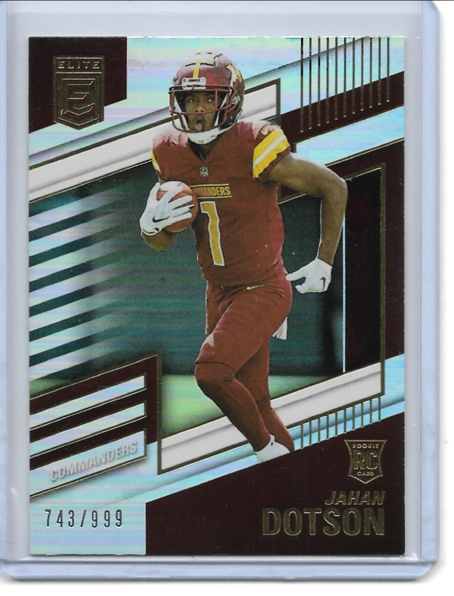 2022 DONRUSS ELITE ROOKIE BASE JAHAN DOTSON #123 743/999 RC COMMANDERS